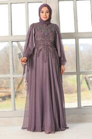  Elegant Lila Muslim Fashion Wedding Dress 21970LILA - 1