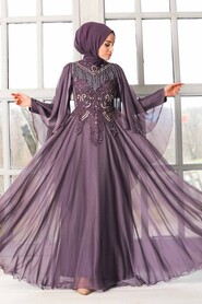  Elegant Lila Muslim Fashion Wedding Dress 21970LILA - 2