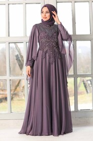  Elegant Lila Muslim Fashion Wedding Dress 21970LILA - 3
