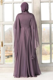  Elegant Lila Muslim Fashion Wedding Dress 21970LILA - 4