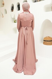  Elegant Mink Hijab Muslim Engagement Dress 3460V - 2