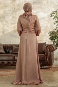  Elegant Mink Islamic Bridesmaid Dress 3933V - 3