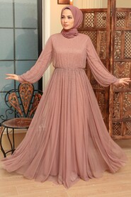 Elegant Mink Muslim Fashion Evening Dress 20951V - 1