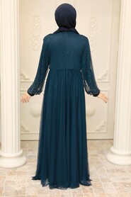  Elegant Navy Blue Muslim Fashion Evening Dress 20951L - 2