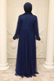  Elegant Purple Dark Blue Muslim Fashion Evening Dress 20951MORC - 4