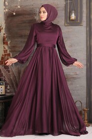  Elegant Purple Islamic Clothing Evening Gown 5215MOR - NEVA STYLE