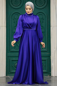 Neva Style - Elegant Purple Modest Evening Gown 5926MOR - Thumbnail