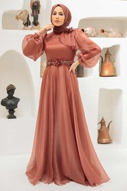 Elegant Silver Muslim Fashion Evening Dress 22310BKR - 1