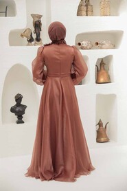  Elegant Silver Muslim Fashion Evening Dress 22310BKR - 2