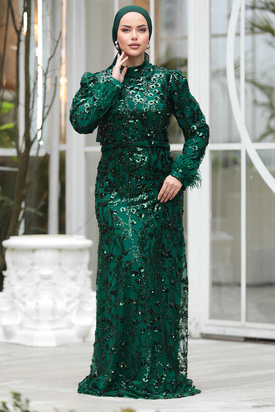  Emerald Green Elegant Evening Gowns 23421ZY