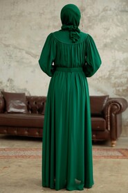  Emerald Green Hijab For Women Dress 33284ZY - 3