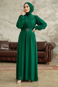  Emerald Green Hijab For Women Dress 33284ZY - 2