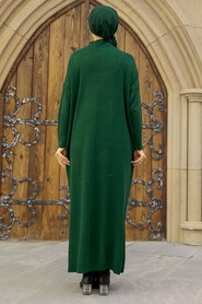  Emerald Green Hijab Knitwear Dress 34150ZY - 4