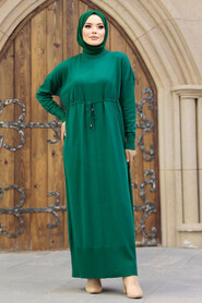  Emerald Green Hijab Mercerized Dress 10158ZY - 1