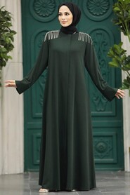  Emerald Green Hijab Turkish Abaya 378500ZY - 1
