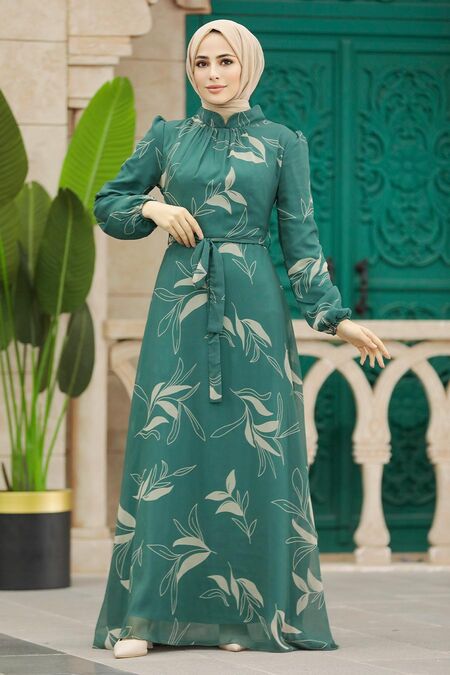  Emerald Green Long Dress 279315ZY - NEVA STYLE