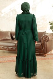  Emerald Green Long Dress for Muslim Ladies 3958ZY - 3