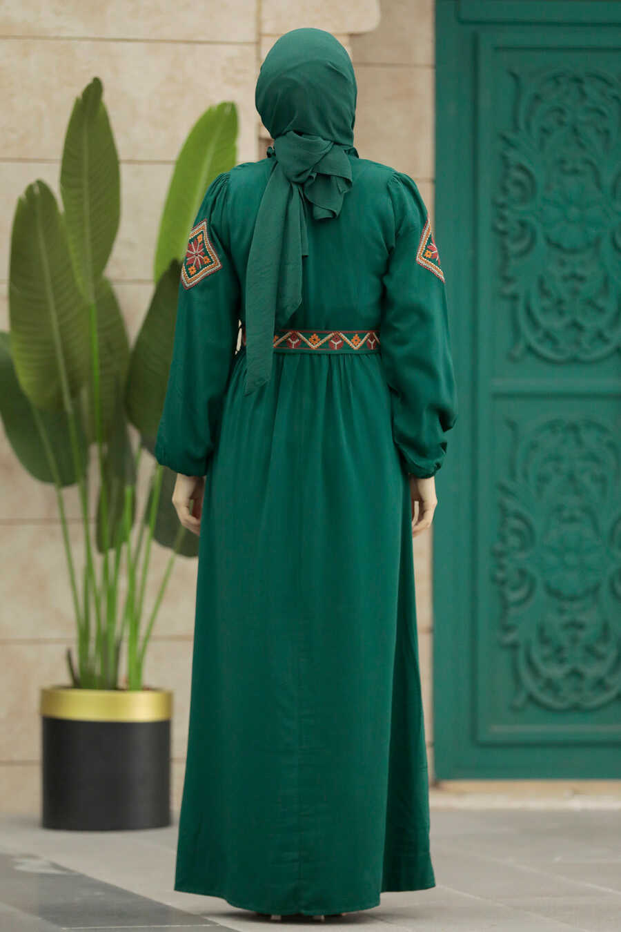 eyeshadow looks with green dress Emerald Green dress free size with attached hijab – ScarfTurbanHijab