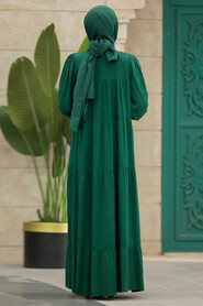  Emerald Green Long Muslim Dress 8966ZY - 3