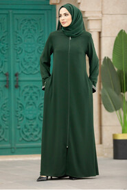  Emerald Green Long Turkish Abaya 624ZY - 2