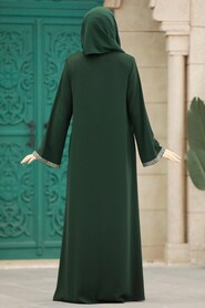  Emerald Green Long Turkish Abaya 624ZY - 3