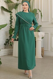  Emerald Green Modest Prom Dress 664ZY - Thumbnail