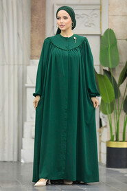  Emerald Green Plus Size Abaya 20134ZY - Thumbnail