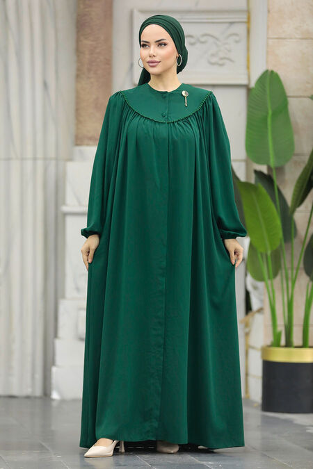  Emerald Green Plus Size Abaya 20134ZY - NEVA STYLE