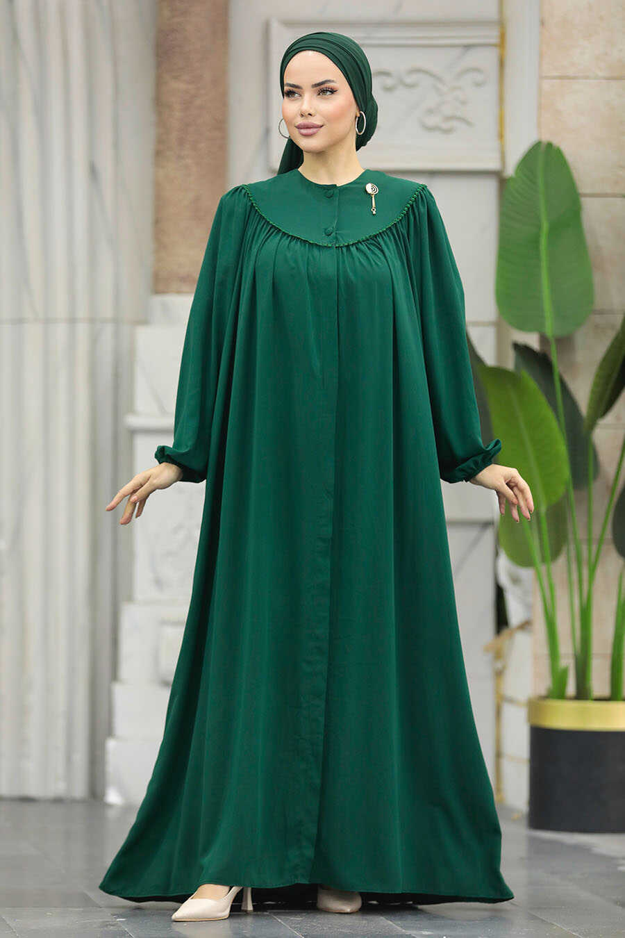  Emerald Green Plus Size Abaya 20134ZY