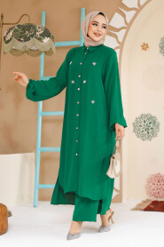  Emerald Green Plus Size Dual Suit 12082ZY 