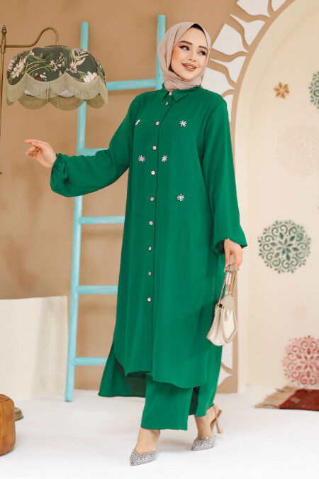  Emerald Green Plus Size Dual Suit 12082ZY - NEVA STYLE