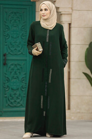  Emerald Green Plus Size Turkish Abaya 616ZY - 2