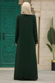 Emerald Green Plus Size Turkish Abaya 616ZY - 3