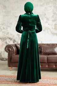  Emerald Green Velvet Long Dress 3845ZY - 2