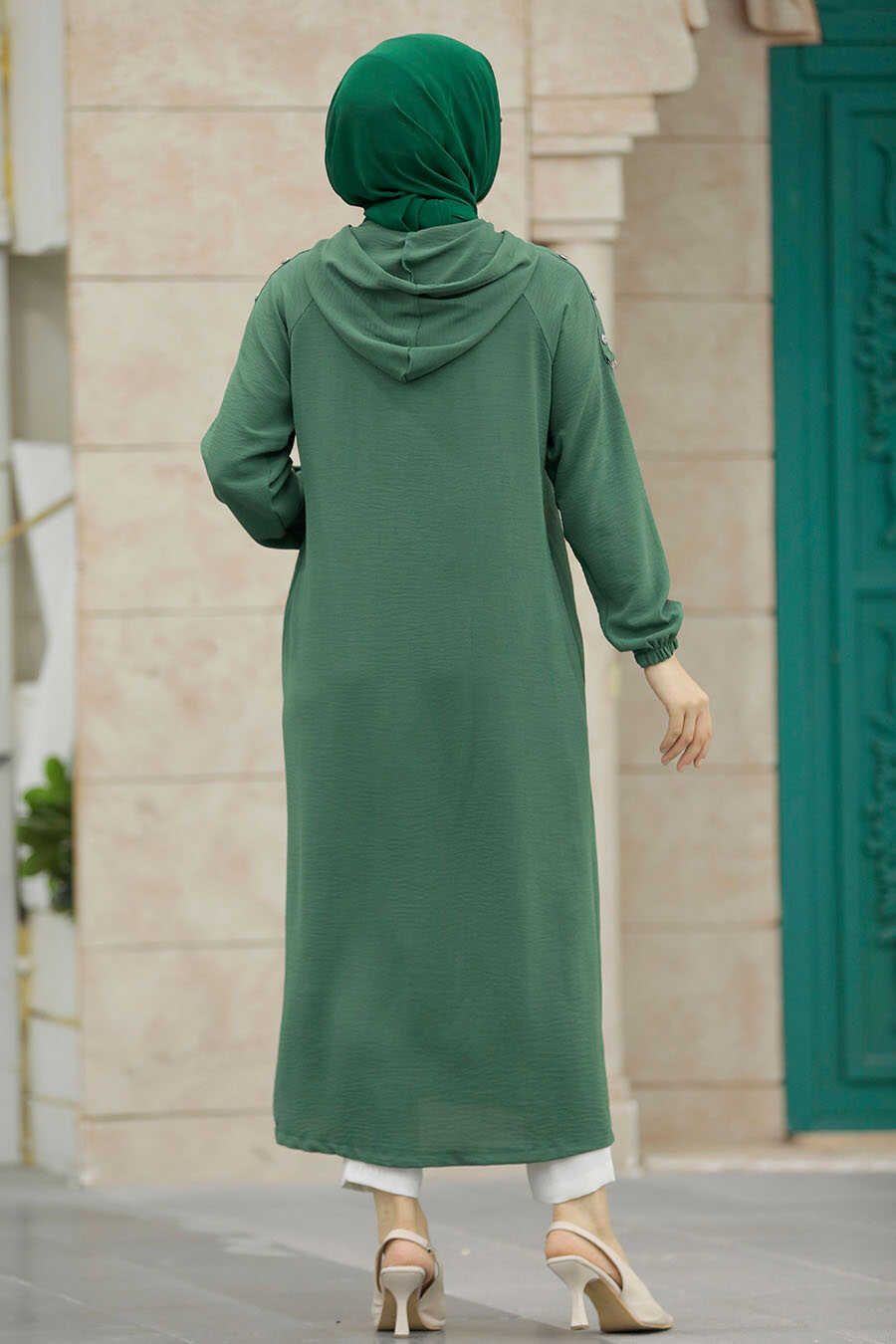 Neva Style - Emerald Green Women Coat 511ZY