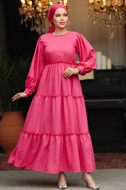  Fuchsia Modest Summer Dress 3033F - 3