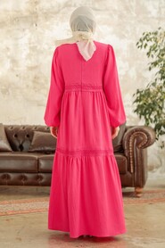  Fuchsia Muslim Dress 5856F - 2