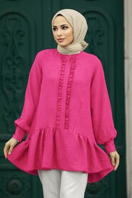  Fushia Hijab For Women Tunic 5898F - NEVA STYLE