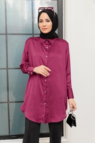 Fushia Hijab Tunic 5705F - NEVA STYLE