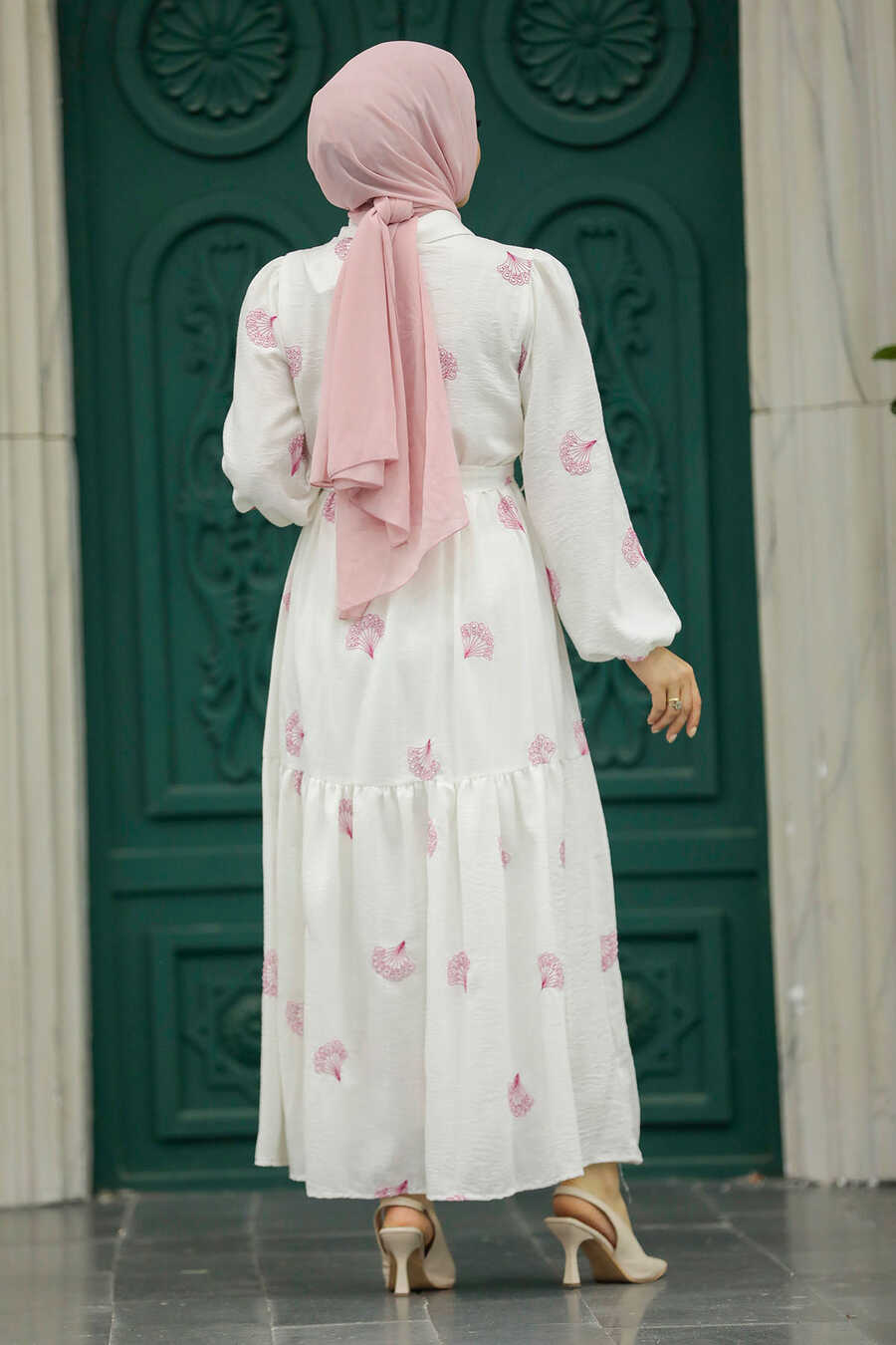 Neva Style - Fushia Hijab Turkish Dress 12991F