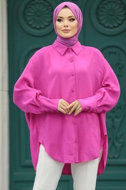 Neva Style - Fushia Hijab Turkish Tunic 10236F - Thumbnail