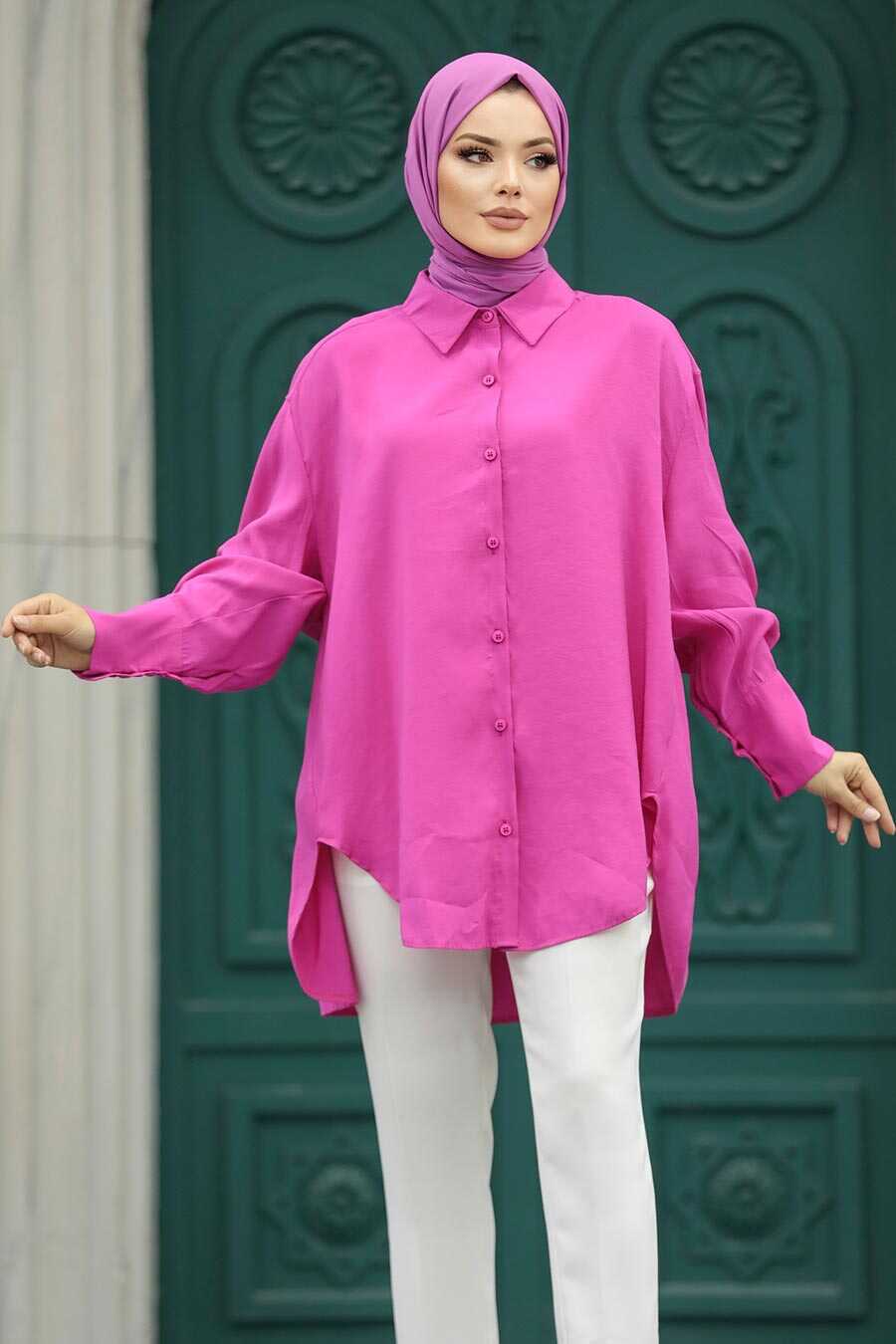 Neva Style - Fushia Hijab Turkish Tunic 10236F