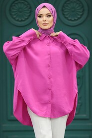 Neva Style - Fushia Hijab Turkish Tunic 10236F - Thumbnail