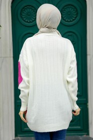  Fushia Knitwear Muslim Jumper 8228F - 3