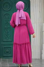  Fushia Long Dress 12443F - 3