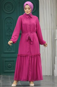  Fushia Long Dress 12443F - 1