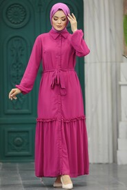 Fushia Long Dress 12443F - 2