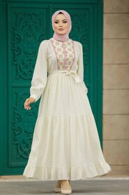  Fushia Long Dress For Muslim Ladies 13081F - 2