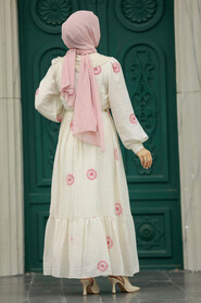 Neva Style - Fushia Long Sleeve Dress 13441F - Thumbnail