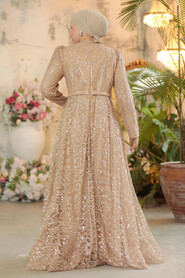 Neva Style - Gold Modest Wedding Dress 23091GOLD - 3